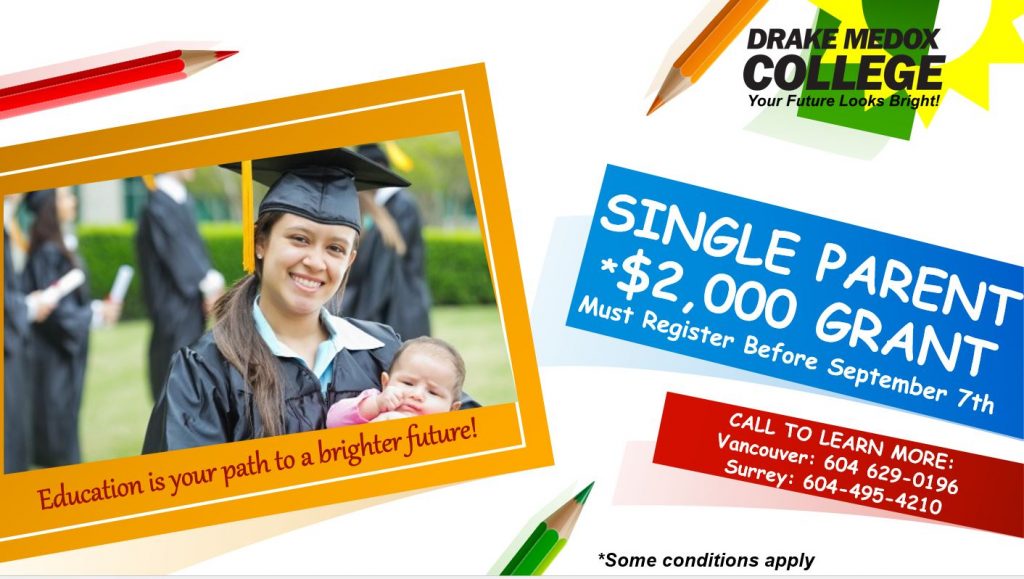Single Parent Grant 2019 Drake Medox College